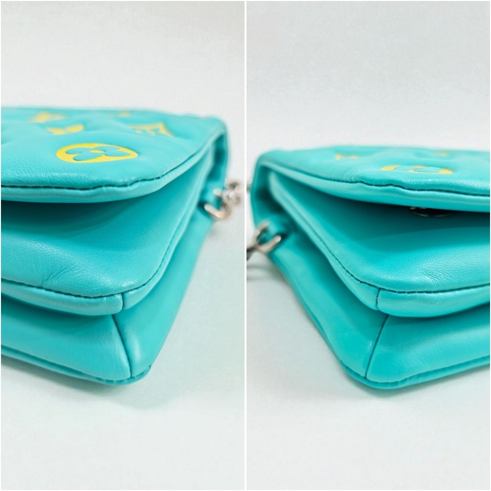 Louis Vuitton Coussin Pochette Mint Turquoise Neon Yellow Crossbody Bag - Picture 9 of 15